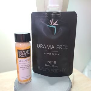 Beauty Society Drama Free Serum Refill packet & Vibrance Vitamin C Crystals